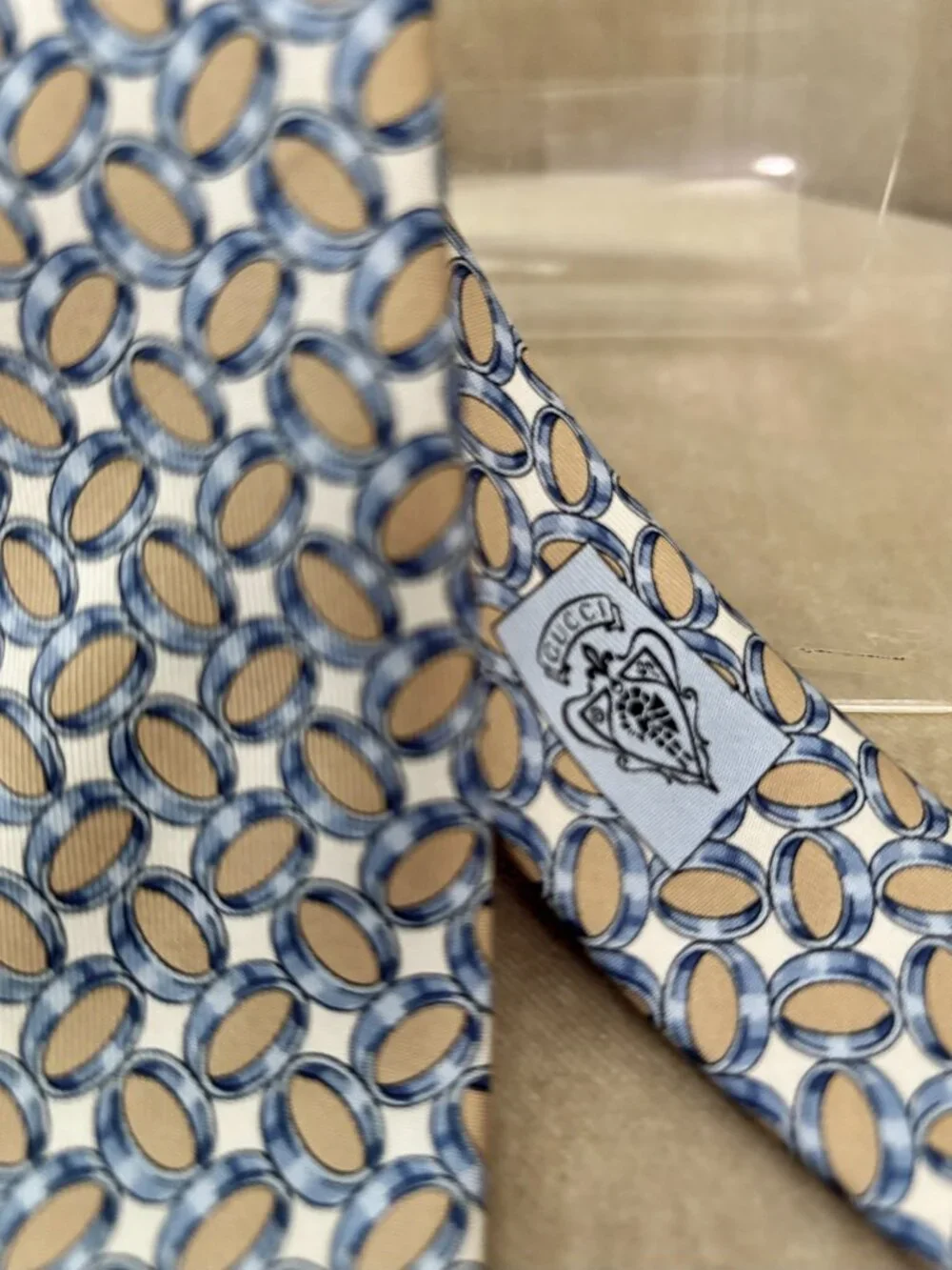 VTG Auth GUCCI ITALY Imperial Soldier Circa 1980's Men's Silk Tie...STUNNING